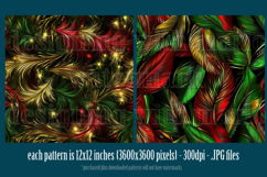 Christmas Patterns, Christmas Feathers Patterns, Holiday, 15 Product Image 3