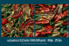 Christmas Patterns, Christmas Feathers Patterns, Holiday, 16 Product Image 2