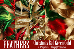Christmas Patterns, Christmas Feathers Patterns, Holiday, s4 Product Image 1