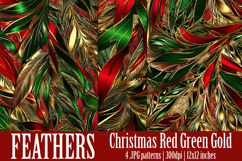 Christmas Patterns, Christmas Feathers Patterns, Holiday, s5 Product Image 1