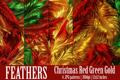Christmas Patterns, Christmas Feathers Patterns, Holiday, s8 Product Image 1