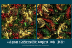 Christmas Patterns, Christmas Feathers Patterns, Sparkle, 2 Product Image 3