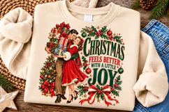 Christmas Feels Better with a Little Joy PNG | Vintage Png Product Image 2