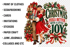 Christmas Feels Better with a Little Joy PNG | Vintage Png Product Image 3