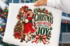 Christmas Feels Better with a Little Joy PNG | Vintage Png Product Image 4