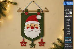 3D Felt Christmas Wall Hanging Banner | Christmas Wall Decor Product Image 1