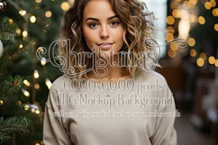 Christmas Mockup, Tan Shirt, Female Mockup Background, d4b Product Image 1