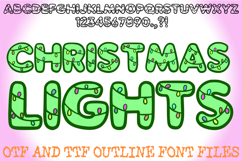 Christmas Festive Lights Handwriting Alphabet Lettering ABC Text Font by Squeeb Creative