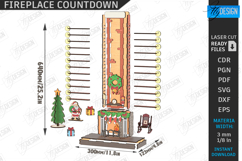 Christmas Fireplace Countdown Laser Cut, Advent Calendar SVG Product Image 4