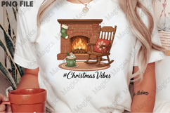 Christmas Fireplace PNG Sublimation Art Product Image 2