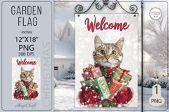 Garden flags welcome| Garden Flag Sublimation|cute cat Product Image 1