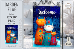 Garden flags welcome| Garden Flag Sublimation|cute cats Product Image 1