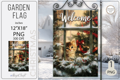 Garden flags welcome| Garden Flag Sublimation|cute kitty Product Image 1