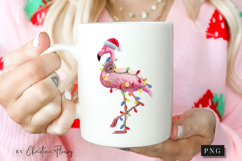 Funny Christmas Flamingo PNG Product Image 2