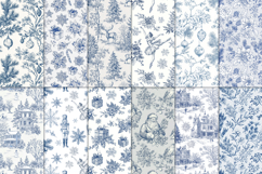 Christmas Toile Seamless Patterns Product Image 2