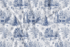 Christmas Toile Seamless Patterns Product Image 14