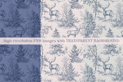 Christmas Toile Seamless Patterns Product Image 3