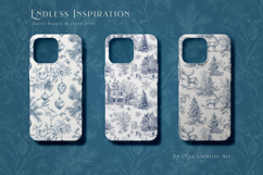 Christmas Toile Seamless Patterns Product Image 5