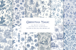 Christmas Toile Seamless Patterns Product Image 1