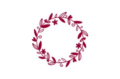 Christmas Floral Monogram Frame SVG Cut File Product Image 1