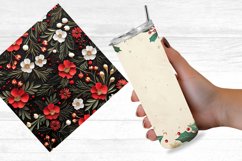 Christmas Floral Digital Paper Bundle Product Image 2