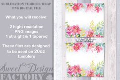 Floral Christmas Tumbler PNG, personalized tumbler design Product Image 2