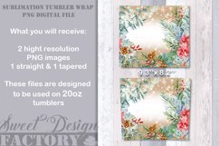 Floral Christmas Tumbler PNG, personalized tumbler design Product Image 2