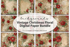 Christmas Printable Junk Journal Scrapbook kit paper sticker Product Image 11
