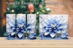 Christmas Flower Sublimation Tumbler | 3d Tumbler Wrap Product Image 1
