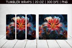 Christmas Flower Sublimation Tumbler | 3d Tumbler Wrap Product Image 1