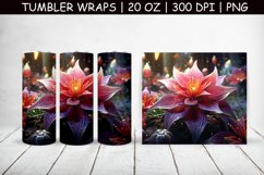 Christmas Flower Sublimation Tumbler | 3d Tumbler Wrap Product Image 1