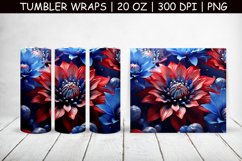 Christmas Flower Sublimation Tumbler | 3d Tumbler Wrap Product Image 1