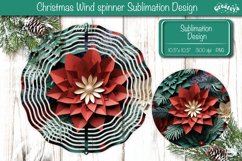 3D Wind Spinner sublimation Christmas Flower wind spinner Product Image 1