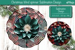 3D Wind Spinner sublimation Christmas Flower wind spinner Product Image 1