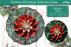 3D Wind Spinner sublimation Quilling Christmas Flower Product Image 1