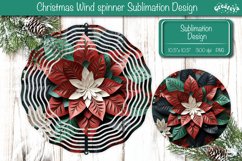 Wind Spinner sublimation Quilling Christmas Flower png Product Image 1