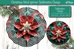 Wind Spinner sublimation Quilling 3D Christmas Flower png Product Image 1