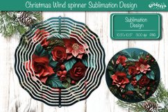 Wind Spinner sublimation Quilling 3D Christmas Flower png Product Image 1