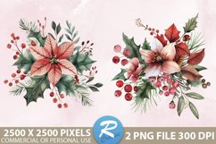 Christmas Flower Sublimation PNG Clipart Product Image 1