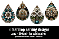 Christmas Teardrop Earring, Winter Floral Earring Designs 14 Product Image 2