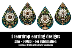 Christmas Teardrop Earring, Winter Floral Earring Designs s8 Product Image 2