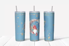 Christmas flowers sublimation design Skinny tumbler wrap design 