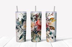 Christmas Flowers Tumbler Wrap, 20 oz Skinny Tumbler Png Product Image 3