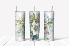 Christmas Flowers Tumbler Wrap, 20 oz Skinny Tumbler Png Product Image 1