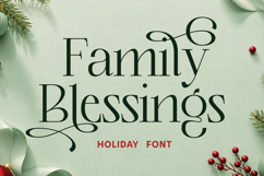 Christmas Font - Family Blessings Product Image 1