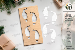 Christmas Footsteps Bundle Laser Cut. Christmas SVG Product Image 3