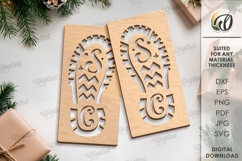 Christmas Footsteps Bundle Laser Cut. Christmas SVG Product Image 12