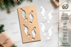 Christmas Footsteps Bundle Laser Cut. Christmas SVG Product Image 7