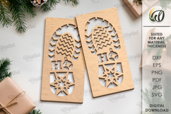 Christmas Footsteps Bundle Laser Cut. Christmas SVG Product Image 9