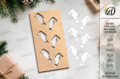 Christmas Footsteps Bundle Laser Cut. Christmas SVG Product Image 11